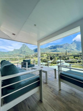 Moorea villa neuve, vue panoramique - Painapo Lodge Ho'e